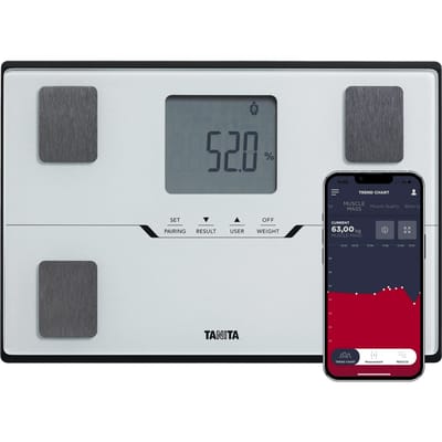 Slimme Weegschaal met Lichaamsanalyse - Japanse Technologie - Personenweegschaal Digitaal - met App - Nauwkeurig voor Gezondheidsmonitoring - TANITA® - BC-401 Wit