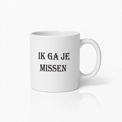 Ik Ga Je Missen Mok – Attent Afscheidscadeau voor Collega’s, Vrienden of Geliefden
