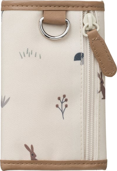 Fresk Portemonnee voor Unisex – Billfold met Klittenbandsluiting – Pasjeshouder – Portefeuille Kinderen - Zand - Rabbit Sandshell