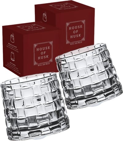 House of Husk 2 Stuks Premium Whiskey Glazen Set - Whiskeyglas - Tuimel Design - Hooglans - Whiskey Cadeauset - 270ml