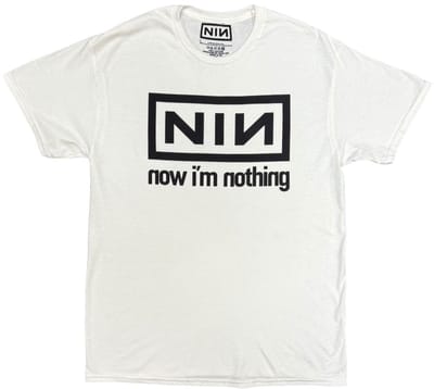 Nine Inch Nails - Now I'm Nothing Heren Tshirt - S - Wit