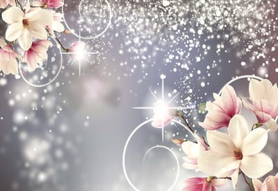 Fotobehang Flowers Abstract Brilliants | XL - 208cm x 146cm | 130g/m2 Vlies