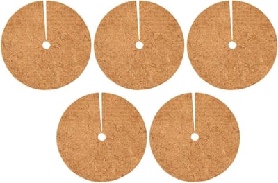 Kokosmulchmatten - Platte vezelmatten - Planten beschermen - Voorkomt onkruid - 5 stuks - Bruin