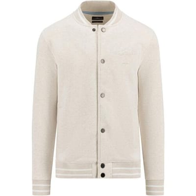 Fynch-Hatton Vest College Collar Button-Cardigan New Off White / male