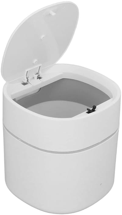 Compacte Afvalbak met Eéntouch Systeem voor Gemakkelijk Schoonmaken, Multifunctioneel voor Keuken, Woonkamer en Slaapkamer
