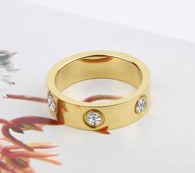 Soraro Ring Zirkonia | Goudkleurig | Ringen Vrouwen | 19mm | Ring Dames | Dames Cadeau