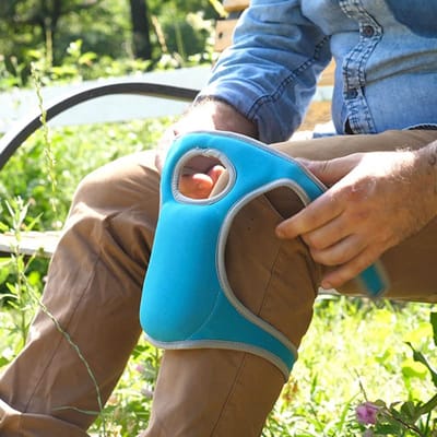 Kniebeschermers Tuinieren - Kneelo Protect - Klusser Veilig - Traagschuim Comfort - Verstelbaar - Blauw