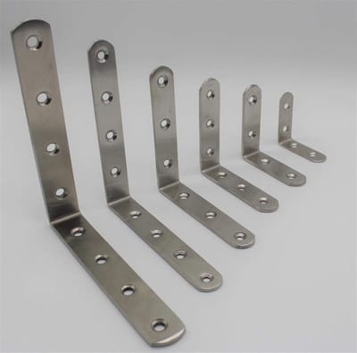Set van 2 RVS Hoekijzers 5 cm - Sterke L-vormige Bevestigingsbeugels voor Meubels en Constructie