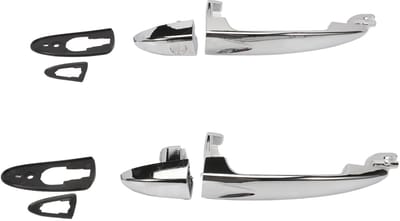 Dailygoods- Handgreep Set - Deurhandgrepen - Voor Lancia Ypsilon 2003-2011 - Chroom - 100% Nieuw - Van Plastic - Deurgreep