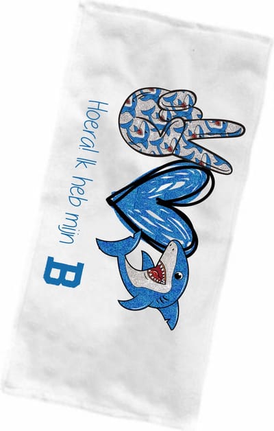 Strandlaken-badhanddoek-kind zwemdiploma-hoera ik heb mijn b-jongens-cadeau afzwemmen-handdoek voor kinderen