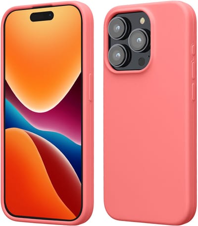 kwmobile Case voor iPhone 15 Pro - Slank TPU-Hoesje met Zachte Afwerking - In Pastelkleurig koraal