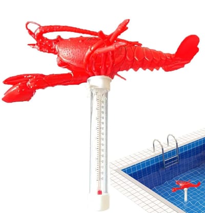 Waterthermometer - Zwembadmeter - Watertemperatuur meten - Dierenontwerp - 20 cm - Kreeft