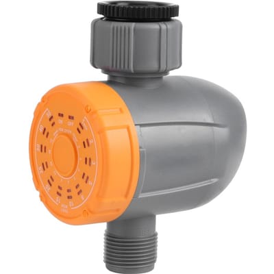 Système d'Irrigation de Jardin Contrôleur d'Arrosage Automatique Électronique Minuteur d'Eau Filetage G3/4in orange