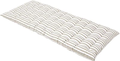 Homescapes Tuinbank Kussen – Grijs-Wit Gestreept – 2 Zitter Zitkussen – 108x42 cm – Katoen – Wasbaar – voor Buitengebruik