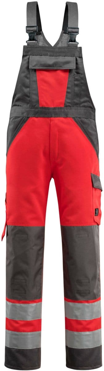 Mascot Safe Light Amerikaanse overall met kniezakken 15969-948 - hi-vis rood/donkerantraciet - C46 - 76