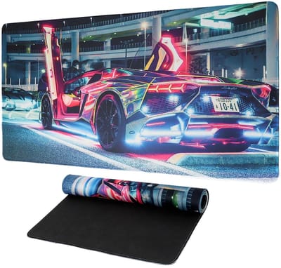 Bureauonderlegger, XXL, muismat, gaming, bureauonderlegger, auto, muismat, 900 x 400 mm grote muismat, gaming, laptop bureauonderlegger