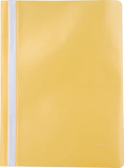 Pergamy snelhechtmap, ft A4, PP, pak van 5 stuks, geel 80 stuks