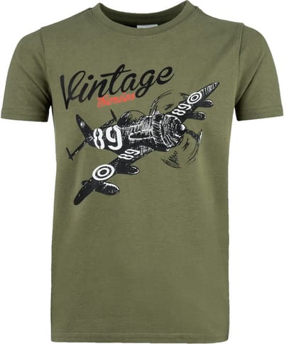 101 INC - Kids t-shirt Aircraft (kleur: Groen / maat: 110-116)