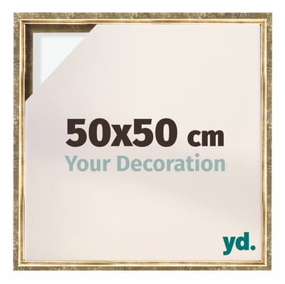Your Decoration - Baklijst 50x50 cm - Goud Antiek - Baklijst voor Canvas - MDF - Lyon