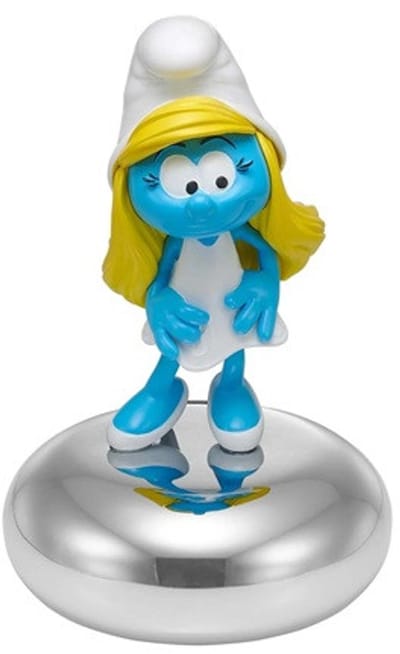 De smurfen - Smurfin - Verchroomde Smurfen Spaarpot - Nordahl Andersen - 12cm hoog