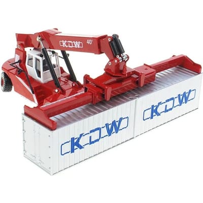 Kdw 1/50 Legering Simulatie Containerkraan Model Techniek Auto Speelgoed Multifunctionele Vrachtwagen Voertuigen Speelgoed Voor Jongens Cadeaus Huisdecoratie brown