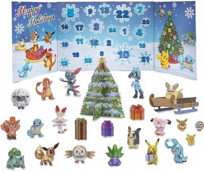 Pokemon Holiday Adventskalender 24-pack Bekende knuffels Speelsets