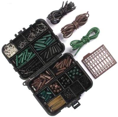 ZEYNOMAX- Vissen Accessoires Kit - Visserij Tackle Box - Zinkgewicht - Draaibare Snaps - Jighaak - Hoogwaardige Materialen - Visaccessoires