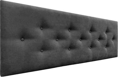 Hoofdbord Bed - Gestoffeerd Hoofdeinde - Slaapkamer Decoratie - Vlekbestendige Stof - 150 cm Breed - Zwart