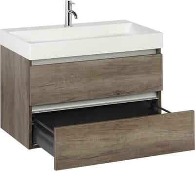 Ben Limara Badkamermeubel Set - 100x45 cm - Voorgemonteerd - Eiken - Wastafelmeubel - Badmeubel