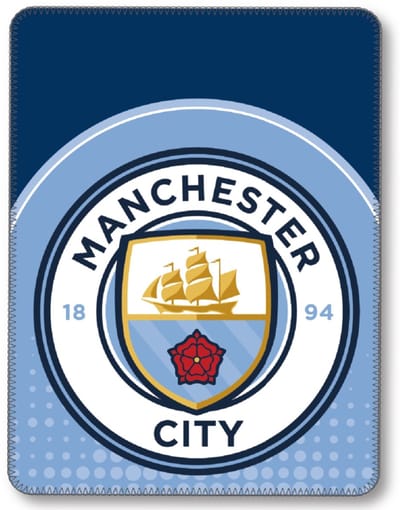 Manchester City Fleece deken 100 x 140 cm - Plaid - Blauw