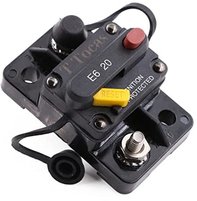 Mini stroomonderbreker 20A 12V-32V met handmatige reset voor auto en boot
