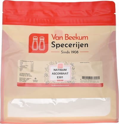 Van Beekum Specerijen - Natrium Ascorbaat (vitamine C poeder) E301 - 2 KG (hersluitbare stazak)