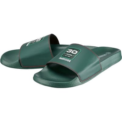 PARKSIDE Heren badslippers, Fan Edition (Groen, 41)