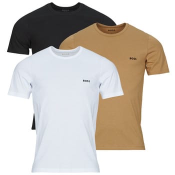 HUGO BOSS Classic T-shirts regular fit (3-pack) - heren T-shirts O-hals - midden beige - zwart en wit