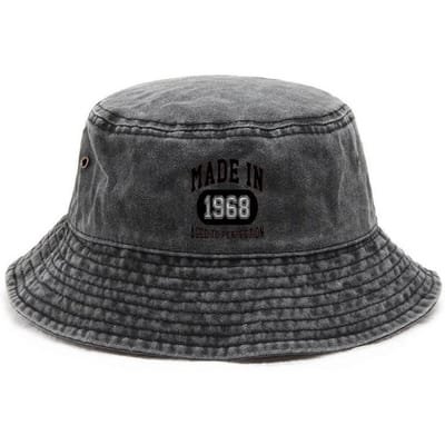 Gewassen Bucket Hat Vintage Vissershoed Zonbescherming Buiten Retro Stijl Pet Verzamelaarsitem Tijdloos Ontwerp Katoen Personaliseren black