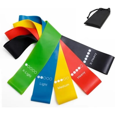 5 STUKS Weerstandsbanden Set Yoga Elastische Banden Expander Squat Workout Riem Pilates Crossfit Oefening Fitnessbanden Gym Apparatuur