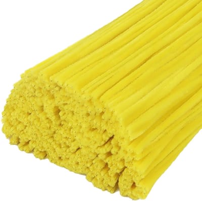 400 Stuks Gele Pijp Reinigers van Chenille Draad voor Creatieve Klussen en DIY Decoratie 30cm