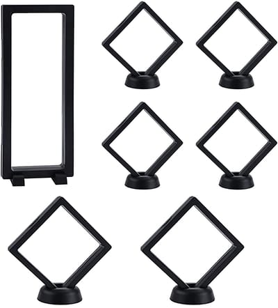 Cosensi- Displaystandaard 3D Transparant - Drijvende Displayhouder - Ophangvitrine - Sieraden/Muntendisplay - 7 Stuks - ABS/PE Film