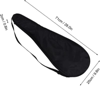 Racket Draagtas Lichtgewicht - Schokbestendig Katoen - Verstelbare Schouderriem - 1680D Oxford-Stof - Scheurbestendig - 71cm Lengte - Racket Tas