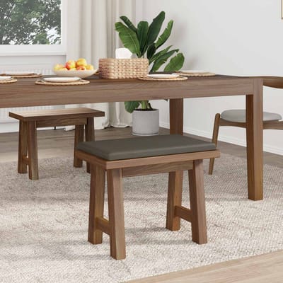 vidaXL - Bankkussen - Kunstleer - Grijs - Diepte - 35 - cm