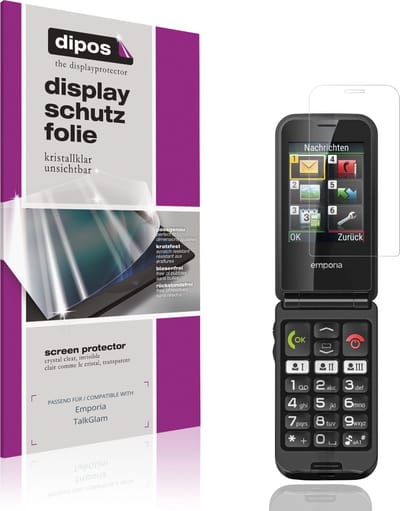 dipos – 4x Beschermfolie geschikt voor Emporia TalkGlam | Krasbestendige & heldere Screenprotector Ultra-Thin