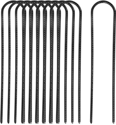 Grondankers en Tentharingen Set voor Trampolines en Tuin, 30 cm U-vormige Grondhaken - 10 Stuks
