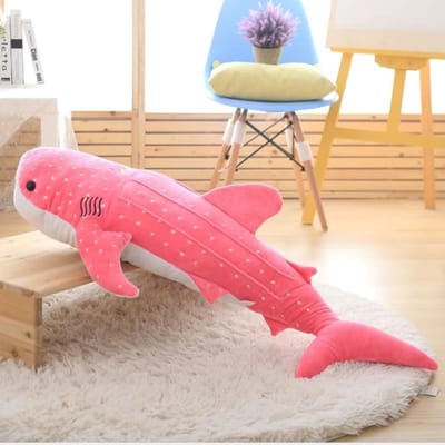 56cm Grote Maat Zacht Haai Pluche Speelgoed Grote Creatieve Blauwe Walvis Knuffel Zachte Haai Zeevis Pluche Kussen Lieve Pop 56cm roze