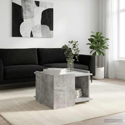 vidaXL - Salontafel - Betongrijs - 50,5 - x - 50 - x - 33 - cm - Bewerkt - hout