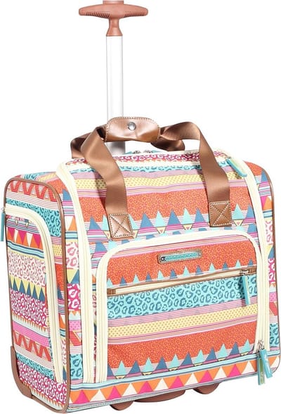 Reis Koffer - Handbagage Tas - Weekend Trip - Lichtgewicht Ontwerp - 38x33x21 cm - Bloemenprint