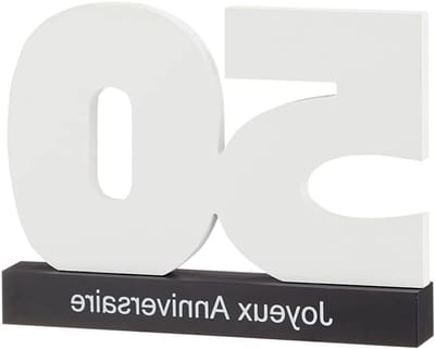 Gastenboek 50 Jaar - Verjaardagscadeau Hout - Aandenken Vieren - Creatief Beschrijfbaar - 30 x 22.5 x 4 cm - Houtkleur