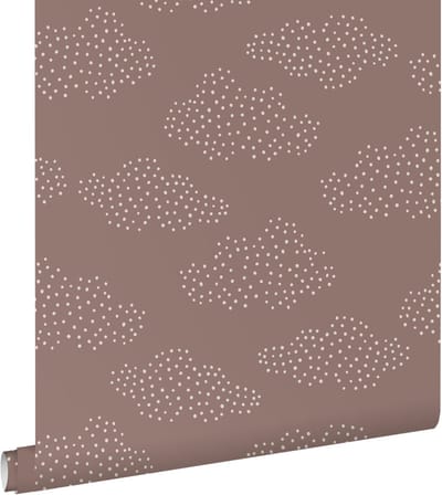ESTAhome behang wolkjes oudroze - 50 x 900 cm - 139979