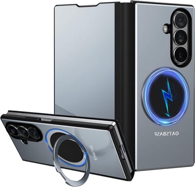 Hoogwaardige 360° Rotating Magnetic Stand Hoes voor Galaxy Z Fold 7 met Metalen Scharnier, Schokbestendig en Krassenbestendig Ontwerp
