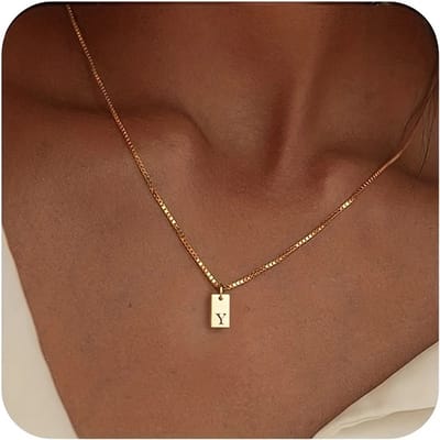 Ketting met initiaal - Stainless Steel - Letter Y - Minimalistisch sieraad - Waterproof - Fijne damesketting -