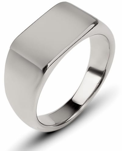 Zegelring Heren Zilver Kleurig - Staal - Papa Cadeau Voor Mannen - Vaderdag